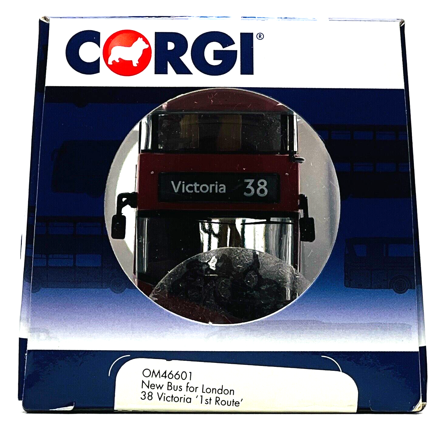 CORGI OOC 1/76TH SCALE - OM46601 - 38 VICTORIA 1ST ROUTE NEW BUS FOR LONDON