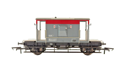 HORNBY 00 GAUGE - RAILFREIGHT RED & GREY 20T BRAKE VAN B954561 - UNBOXED