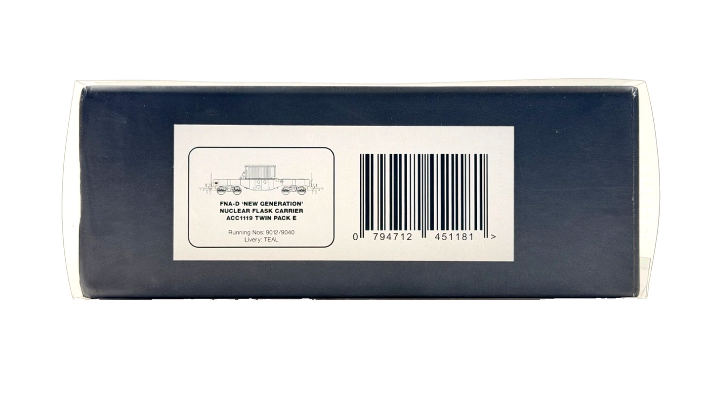 ACCURASCALE OO GAUGE - ACC1119 - FNA-D NEW GENERATION NUCLEAR FLASK CARRIER TWIN
