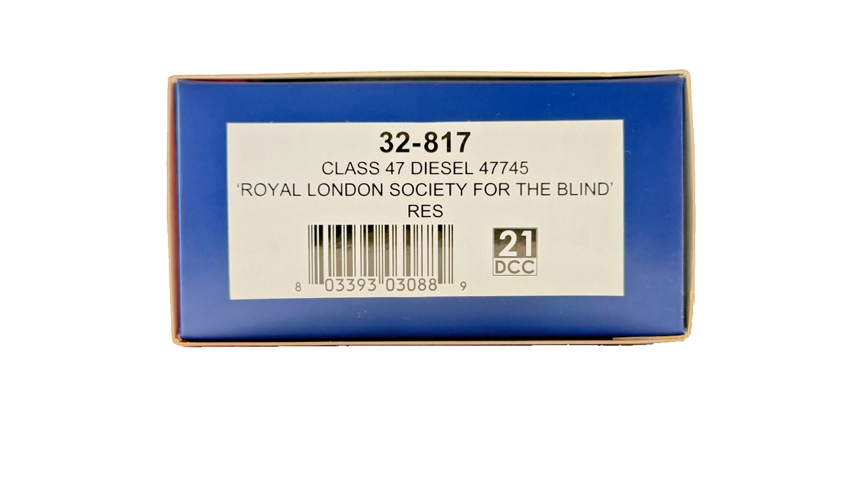 BACHMANN OO GAUGE - 32-817 - CLASS 47 DIESEL 47745 RES SOCIETY FOR THE BLIND