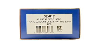 BACHMANN OO GAUGE - 32-817 - CLASS 47 DIESEL 47745 RES SOCIETY FOR THE BLIND
