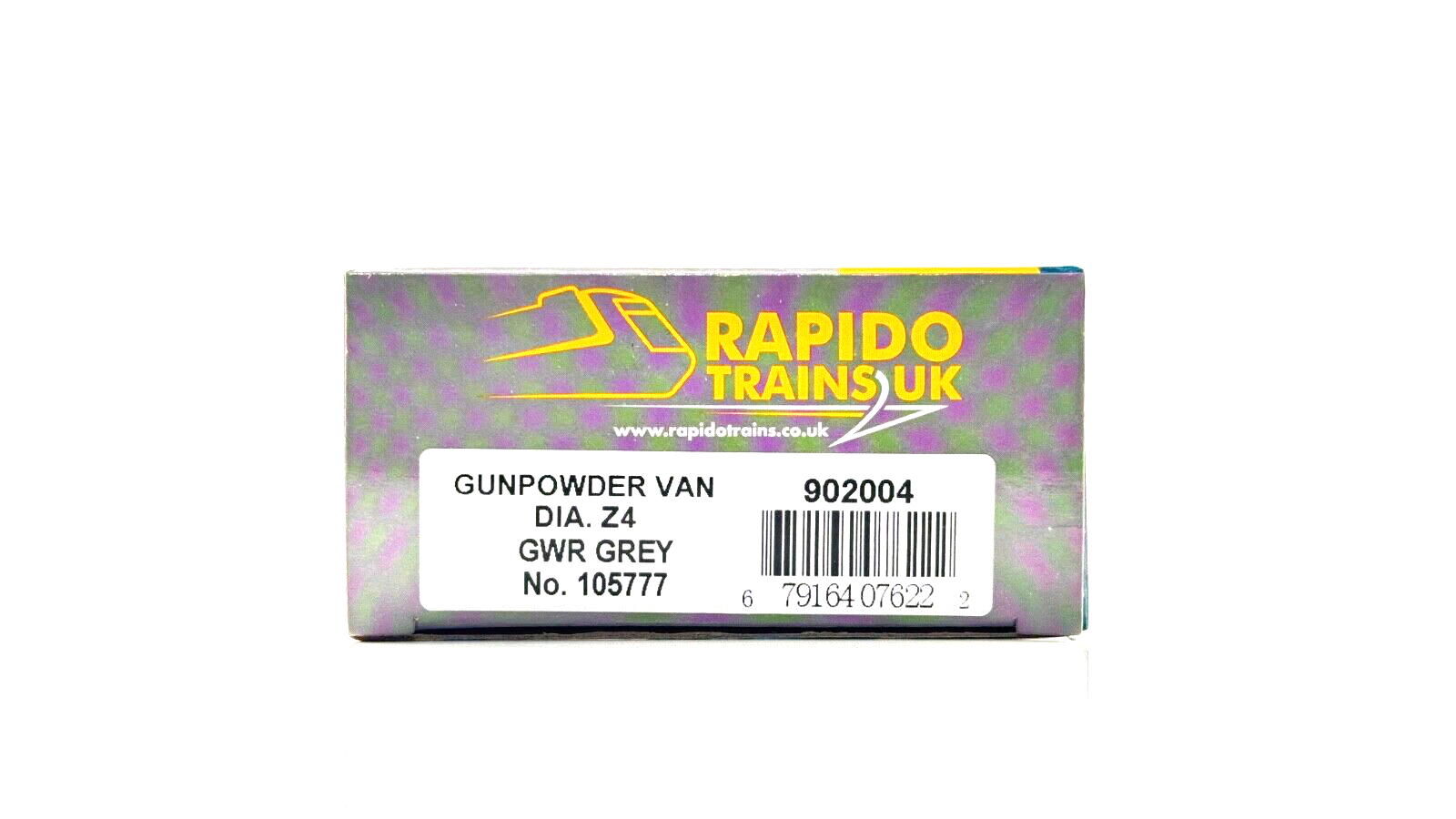 RAPIDO 00 GAUGE - 902004 - GUNPOWDER VAN DIA.Z4 GWR GREY 105777 - BOXED