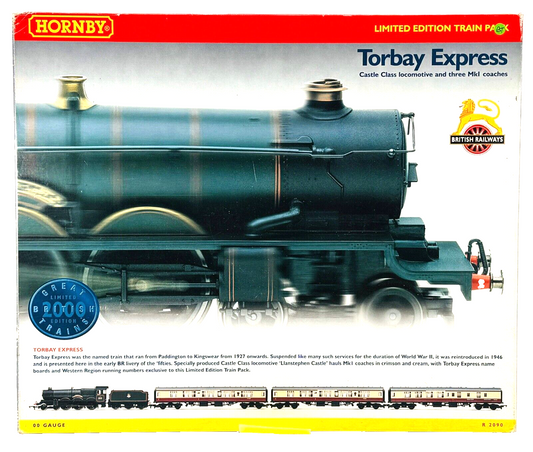 HORNBY 00 GAUGE - R2090 - 'TORBAY EXPRESS' LLANSTEPHAN CASTLE TRAIN PACK - BOXED