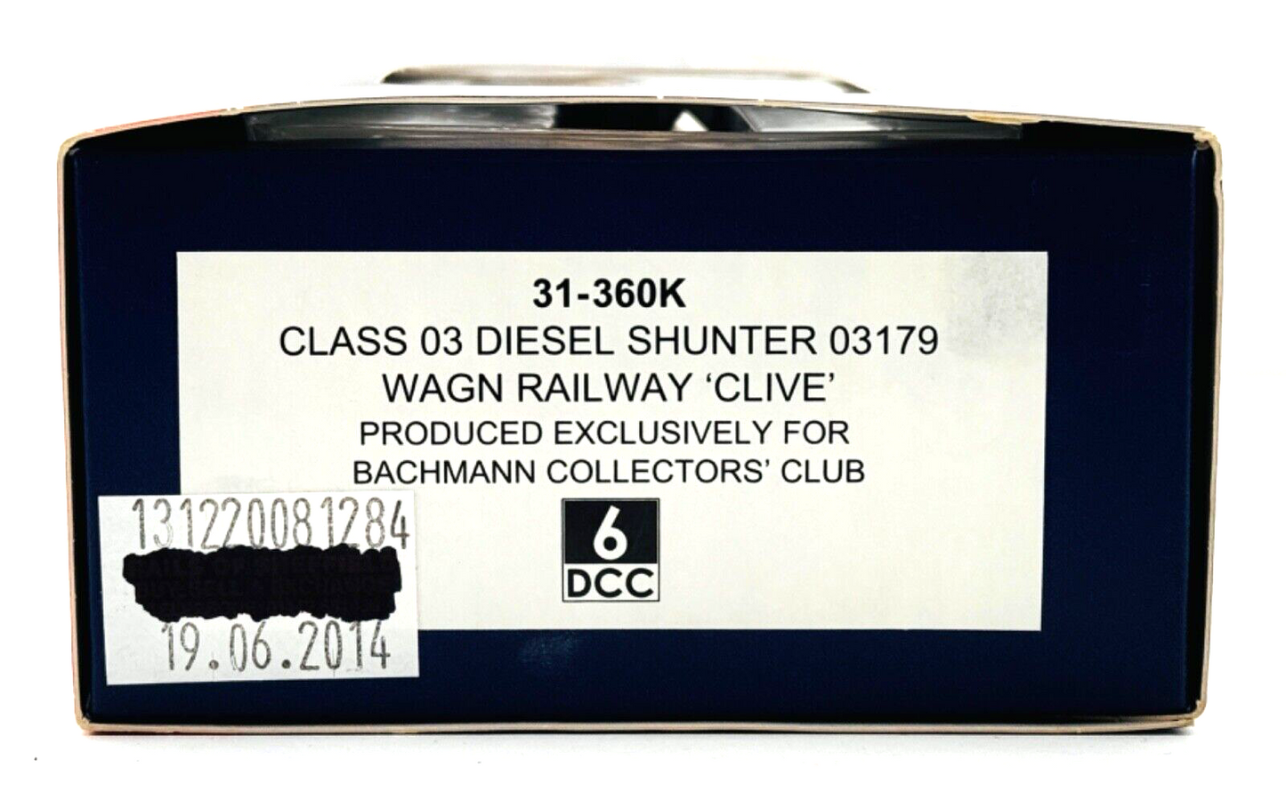 BACHMANN 00 GAUGE - 31-360K - CLASS 03 DIESEL SHUNTER 03179 'CLIVE' (001/504!)