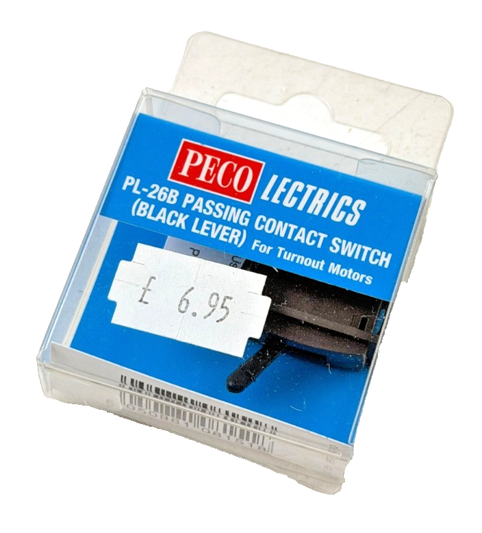 PECO LECTRICS - PL-26B - PASSING CONTACT SWITCH BLACK LEVER FOR TURNOUT MOTORS