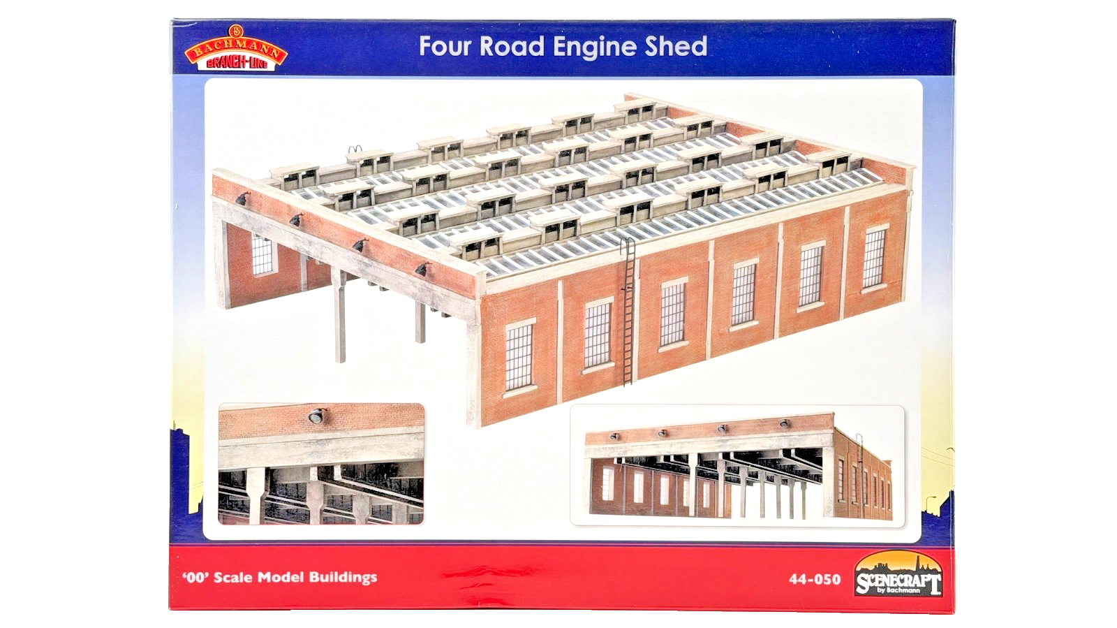 BACHMANN 00 GAUGE SCENECRAFT - 44-050 - FOUR ROAD ENGINE SHED - NEW (IMPERFECT)