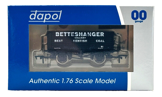 DAPOL 00 GAUGE - BETTESHANGER COLLIERY KENTISH COAL WAGON 81 (LIMITED EDITION)