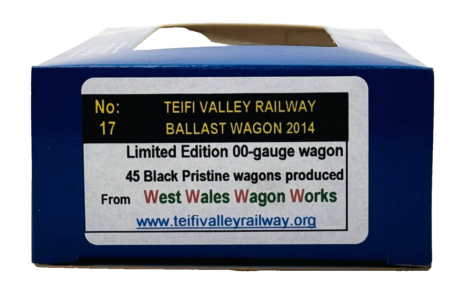 DAPOL 00 GAUGE - TEIFI VALLEY RAILWAY BALLAST WAGON BLACK (P) (LIMITED EDITION)