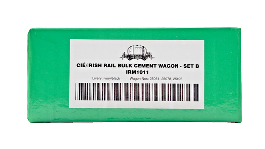IRISH RAILWAY MODELS 00 GAUGE - IRM1011 - CIE/IRISH RAIL BULK CEMENT WAGON SET B