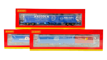 HORNBY OO GAUGE - R6849/R60132/R60133 - RAKE OF 3 KFA CONTAINER WAGONS BOXED