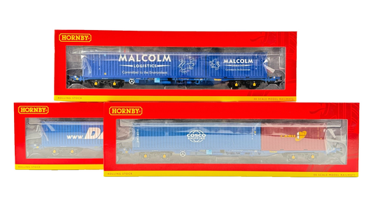 HORNBY OO GAUGE - R6849/R60132/R60133 - RAKE OF 3 KFA CONTAINER WAGONS BOXED