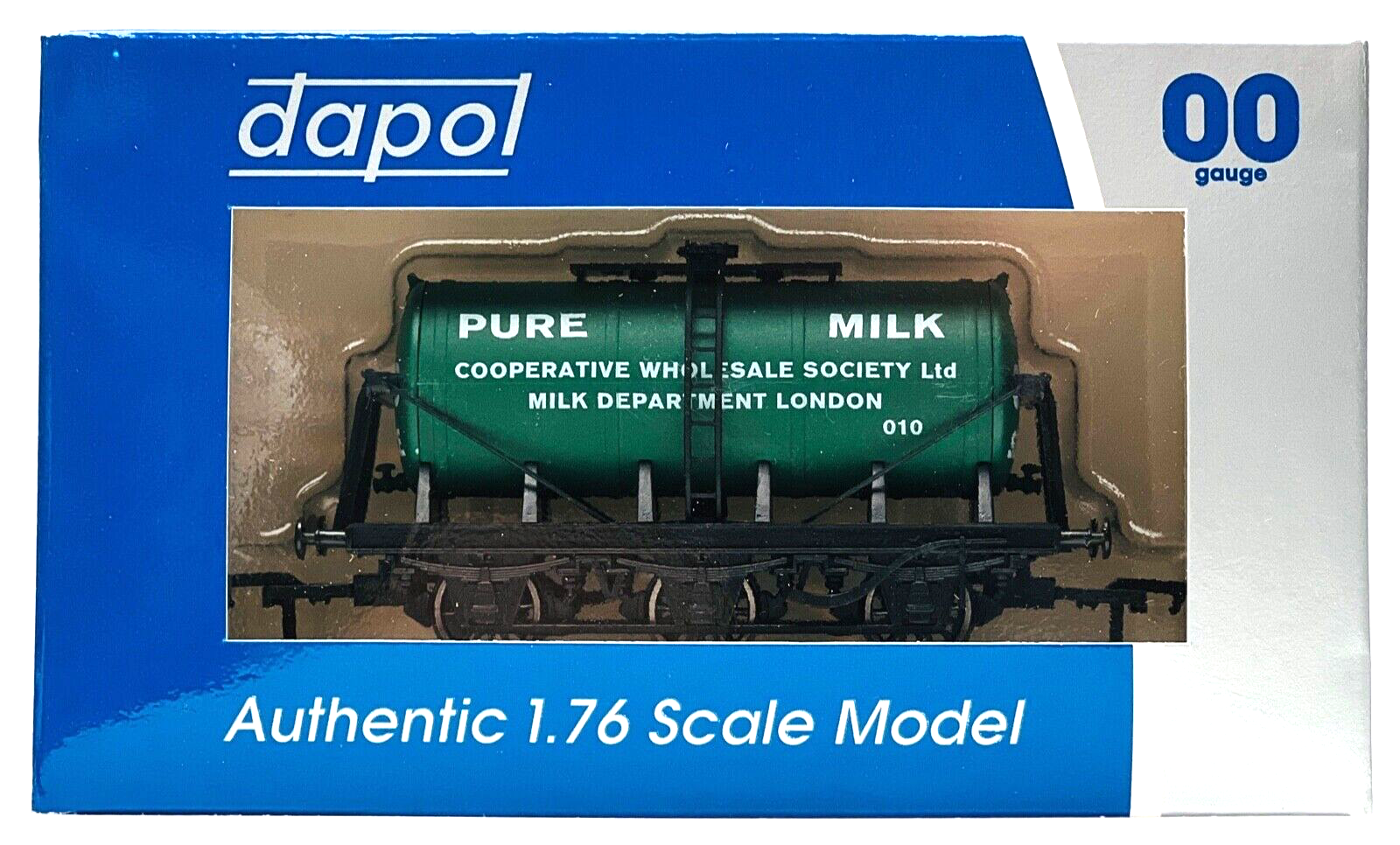 DAPOL 00 GAUGE - 'PURE MILK CO-OP SOCIETY' 6 WHEEL TANKER 010 (LIMITED EDITION)