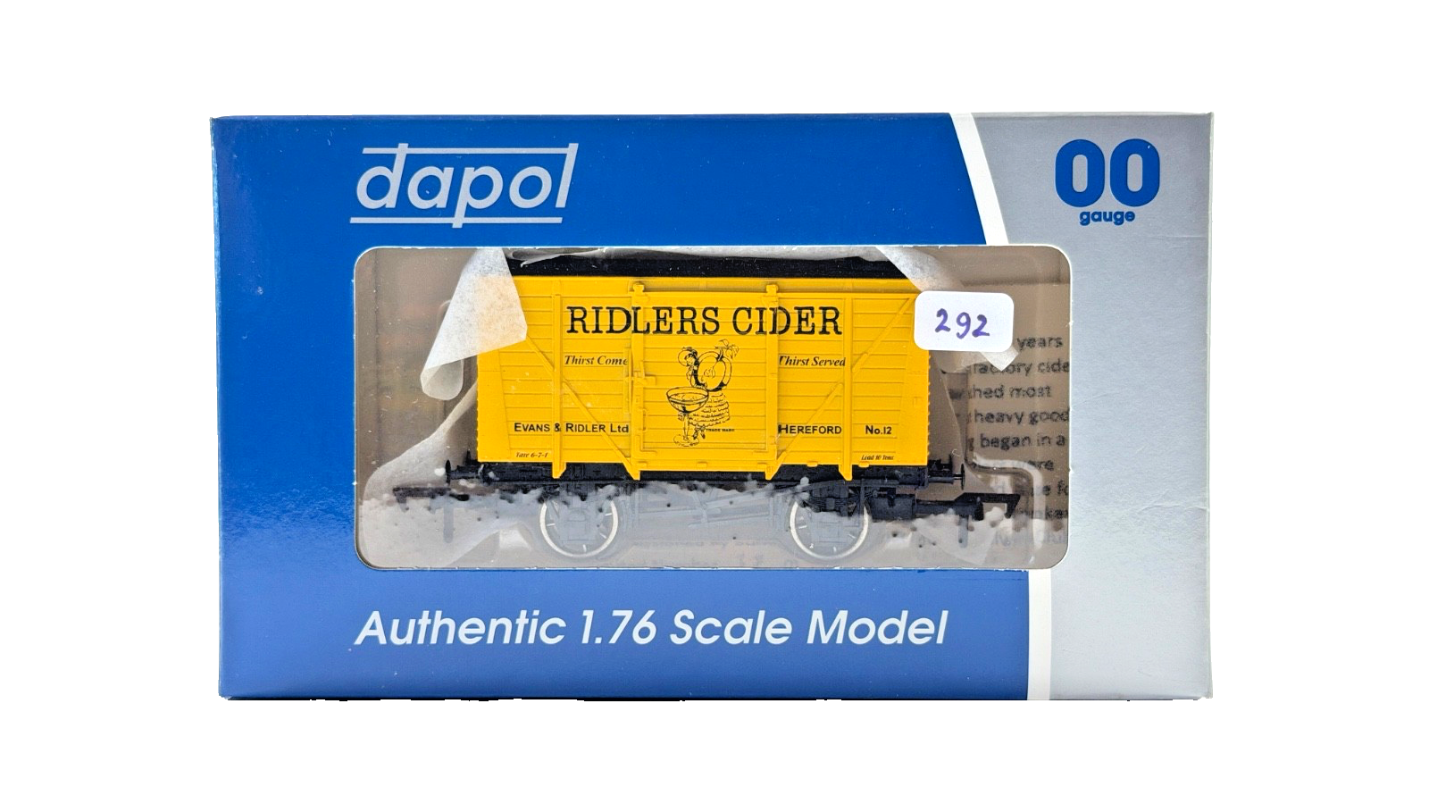 DAPOL 00 GAUGE - RIDLERS CIDER EVANS & RIDLER HEREFORD VAN 12 (LIMITED EDITION)