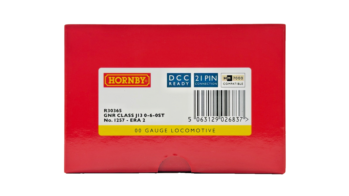 HORNBY OO GAUGE - R30365 - GNR GREEN CLASS J13 0-6-0ST NO.1257 ERA 2 BOXED