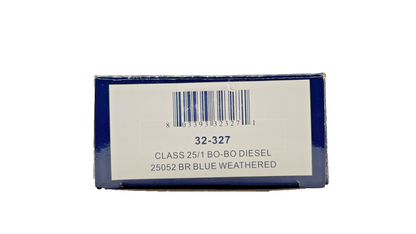 BACHMANN OO GAUGE - 32-327 - CLASS 25/1 BO-BO DIESEL 25052 BR BLUE WEATHERED