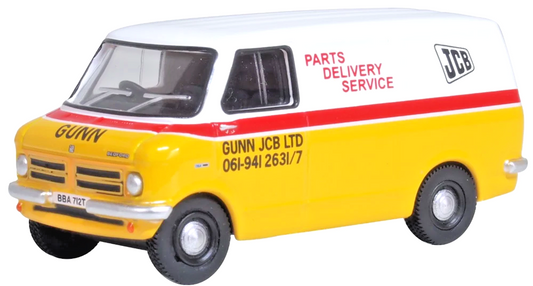 OXFORD DIECAST 1/76 SCALE - 76CFV001 - GUNN JCB BEDFORD VAN PARTS DELIVERY NEW
