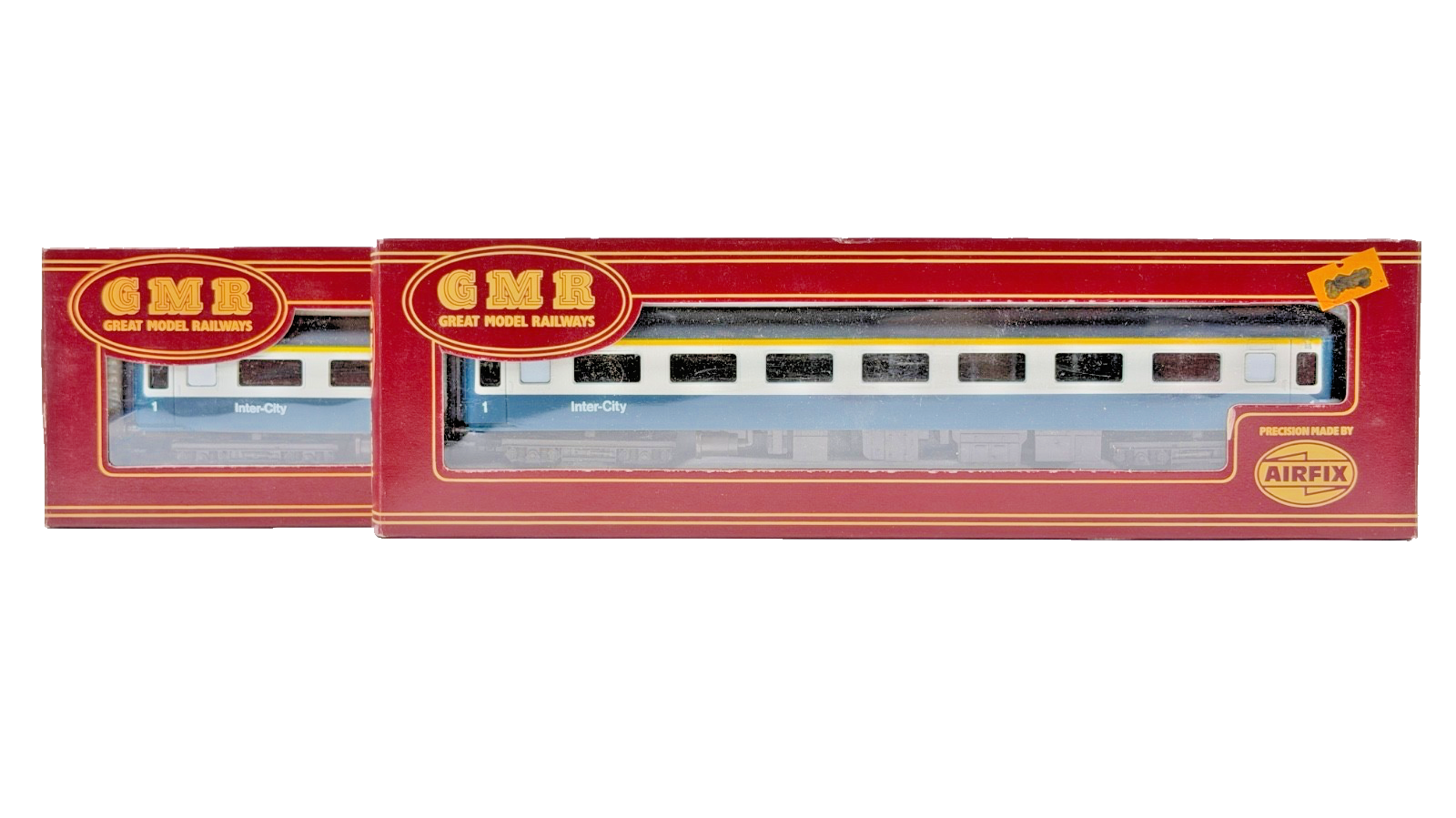 AIRFIX 00 GAUGE - RAKE OF 2 BR BLUE GREY MK2 INTERCITY PASSENGER COACHES BOXED