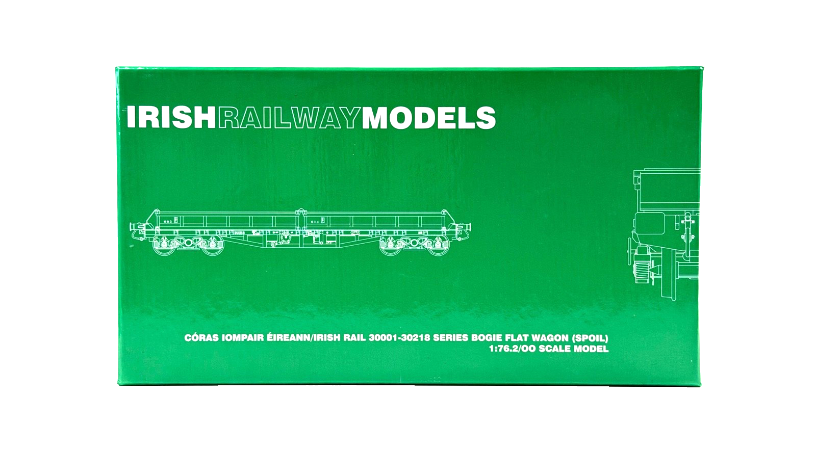 IRISH RAILWAY MODELS 00 GAUGE - IRM1072-C - CIE 42FT BOGIE FLAT WAGON RED OXIDE