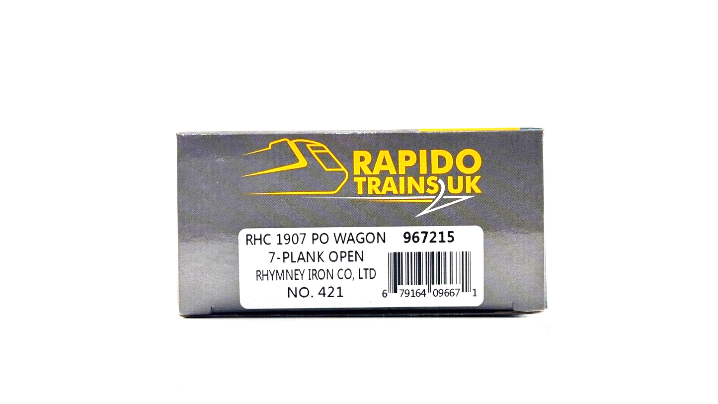 RAPIDO 00 GAUGE - 967215 - RHC 1907 PO 7 PLANK RHYMNEY IRON CO NO.421 - BOXED