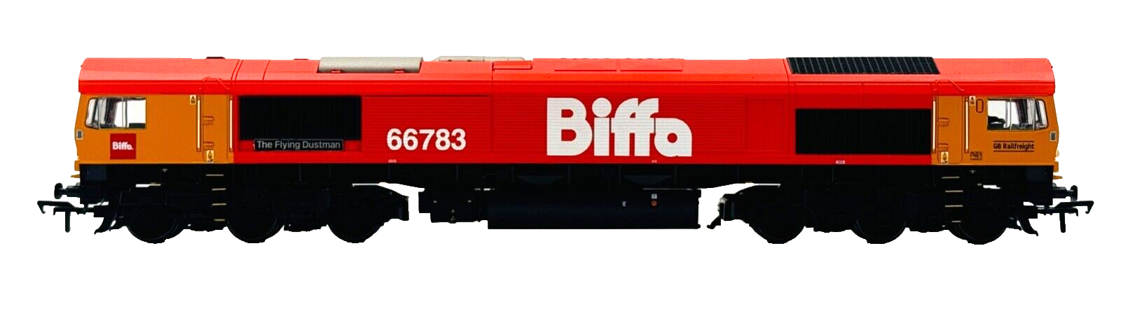 BACHMANN 00 GAUGE - 32-741 - CLASS 66 DIESEL 66783 GBRF BIFFA 'FLYING DUSTMAN'