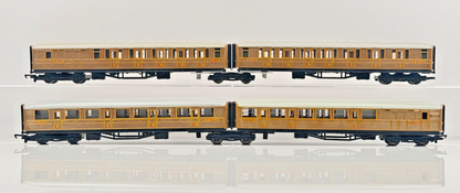HORNBY 00 GAUGE - CUSTOM REFINISHED LNER TEAK GRESLEY ARTICULATED COACH RAKE