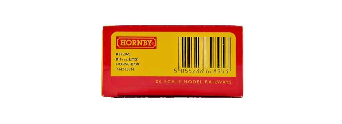 HORNBY OO GAUGE - R6728A - BR (EX LMS) CRIMSON HORSE BOX WAGON M42253M BOXED