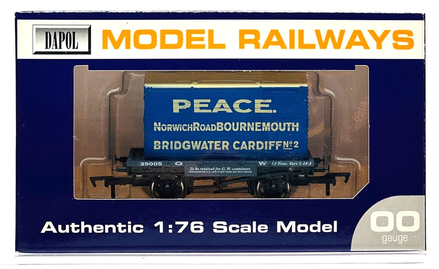 DAPOL 00 GAUGE - PEACE NORWICH ROAD BOURNEMOUTH CONFLAT GW (BURNHAM LIMITED ED)