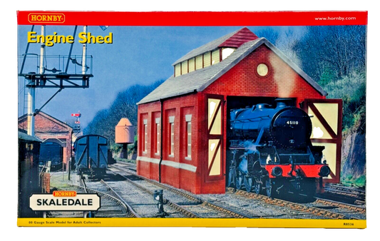 HORNBY 00 GAUGE SKALEDALE - R8536 - RED BRICK ENGINE SHED - BOXED