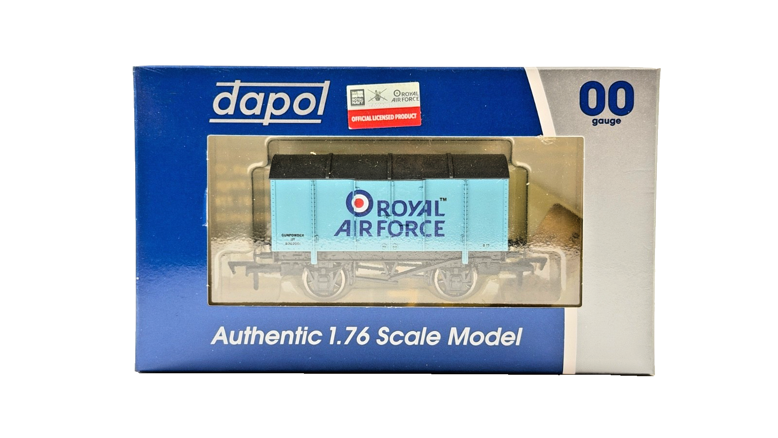 DAPOL 00 GAUGE - ROYAL AIR FORCE RAF 11T GUNPOWDER VAN BLUE (LIMITED EDITION)