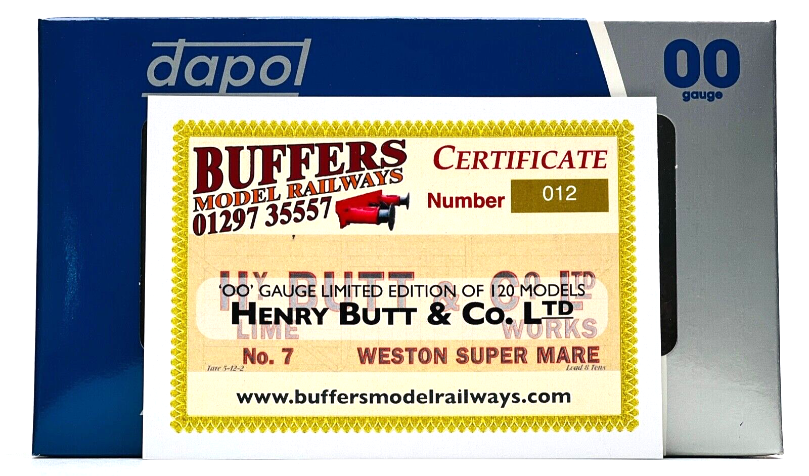 DAPOL 00 GAUGE - HENRY BUTT & CO LIME WORKS WESTON SUPER MARE 7 (BUFFERS LTD ED)