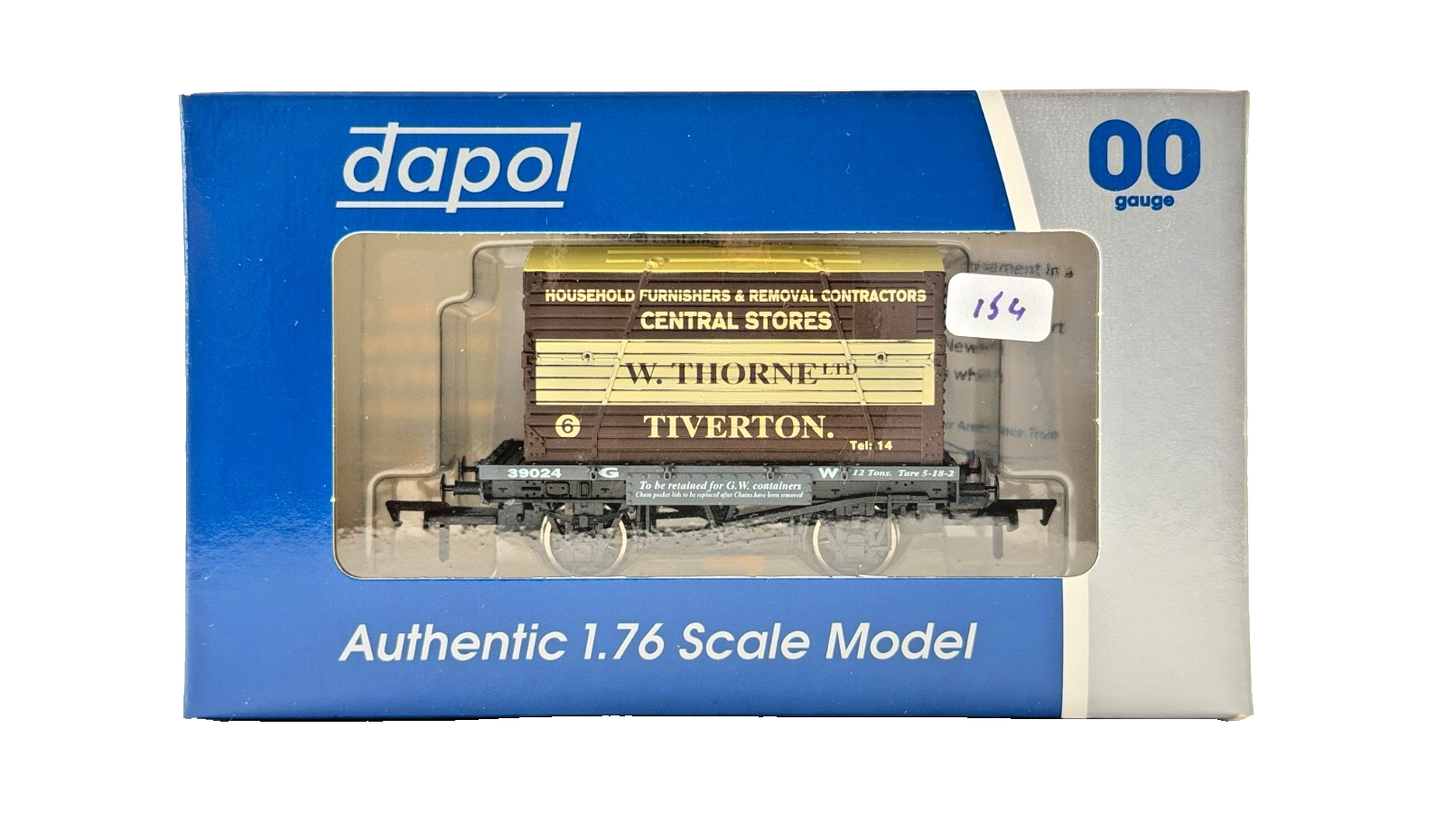 DAPOL 00 GAUGE - W THORNE TIVERTON GWR REMOVALS CONFLAT (LIMITED EDITION)