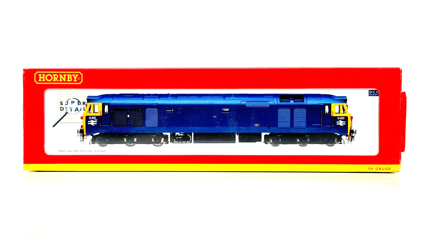 HORNBY 00 GAUGE - R2474 - CLASS 50 DIESEL LOCOMOTIVE BR BLUE 'D421' BOXED (2)