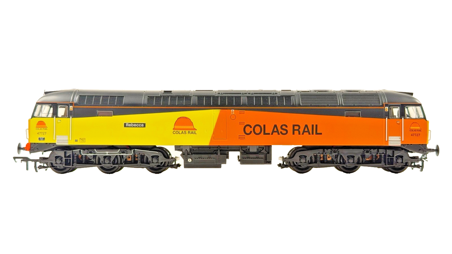 BACHMANN 00 GAUGE - 32-816NF - CLASS 47 DIESEL 47727 COLAS RAIL REBECCA BOXED