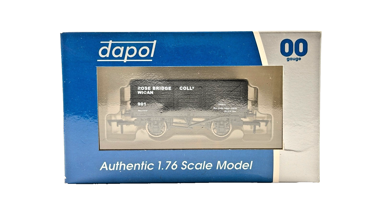 DAPOL 00 GAUGE - ROSE BRIDGE COLLIERY WIGAN PLANK WAGON 901 (LIMITED EDITION)
