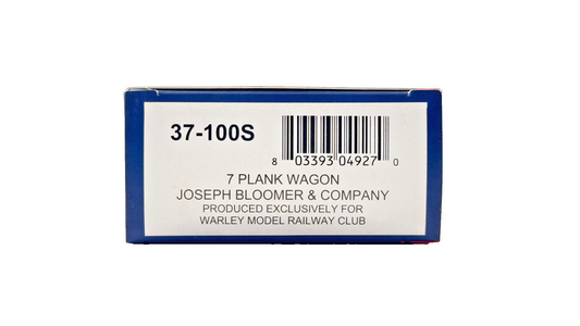 BACHMANN 00 GAUGE - 37-100S - 7 PLANK WAGON JOSEPH BLOOMER & COMPANY (WARLEY)
