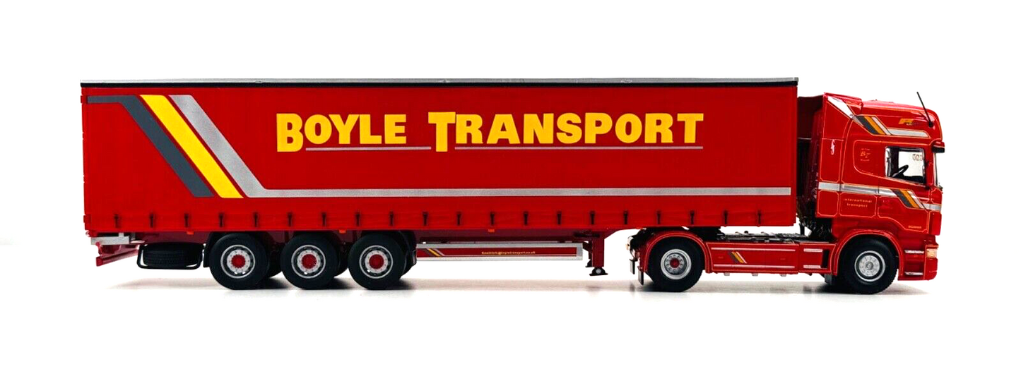 UNIVERSAL HOBBIES 1/50 - SCANIA 'BOYLE INTERNATIONAL TRANSPORT' IRELAND - BOXED