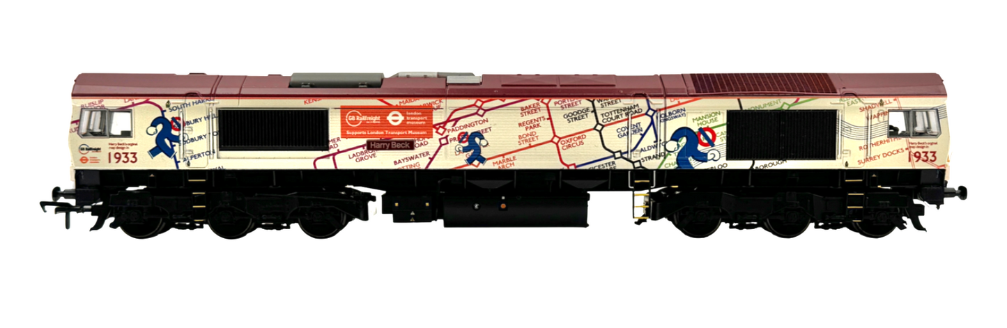 BACHMANN 00 GAUGE - 32-979U - CLASS 66 DIESEL 66721 GBRF TUBE MAP UNDERGROUND