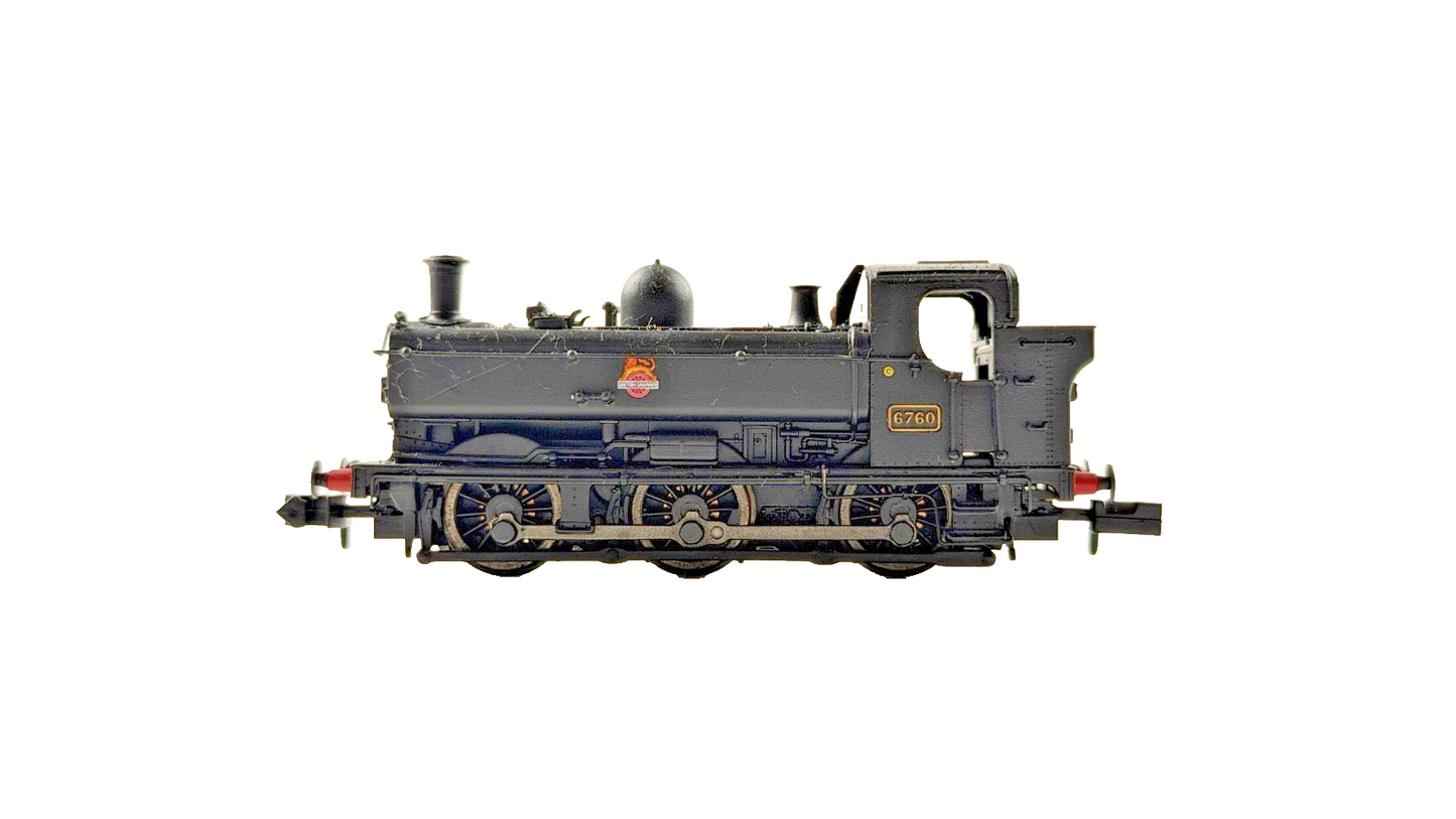 DAPOL N GAUGE - 2S-007-017 - PANNIER TANK 6760 BR BLACK EARLY CREST BOXED