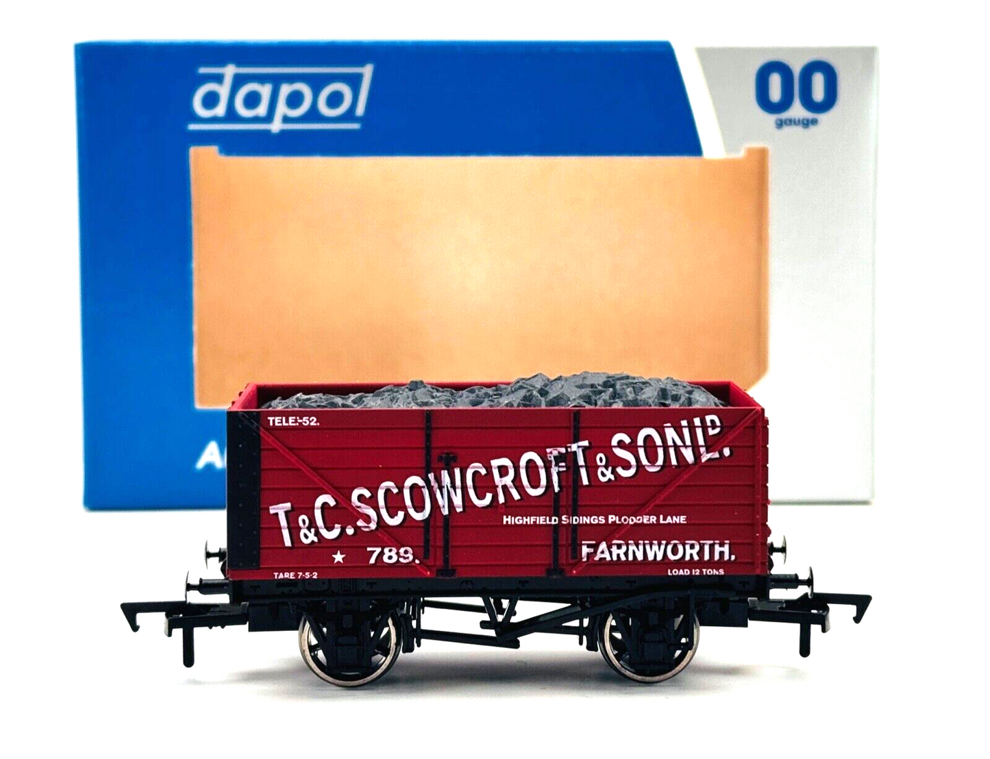 DAPOL 00 GAUGE - B889 - 8 PLANK WAGON T & C SCOWCROFT NO.789 FARNWORTH - BOXED