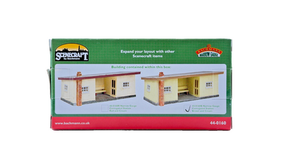 BACHMANN OO SCALE SCENECRAFT - 44-0160B - NARROW GAUGE STATION (BROWN & CREAM)