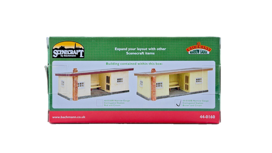BACHMANN OO SCALE SCENECRAFT - 44-0160B - NARROW GAUGE STATION (BROWN & CREAM)