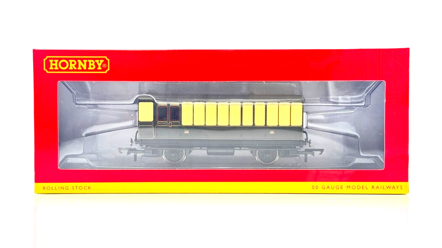 HORNBY 00 GAUGE - R40068 - GWR 4 WHEEL BRAKE BAGGAGE COACH NO.1411  - BOXED