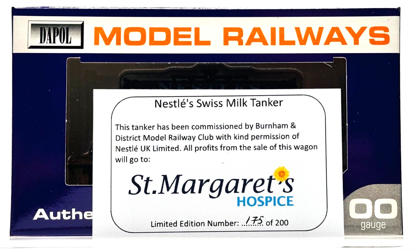 DAPOL 00 GAUGE - NESTLE'S MILK THE RICHEST IN CREAM TANKER (BURNHAM LIMITED ED)