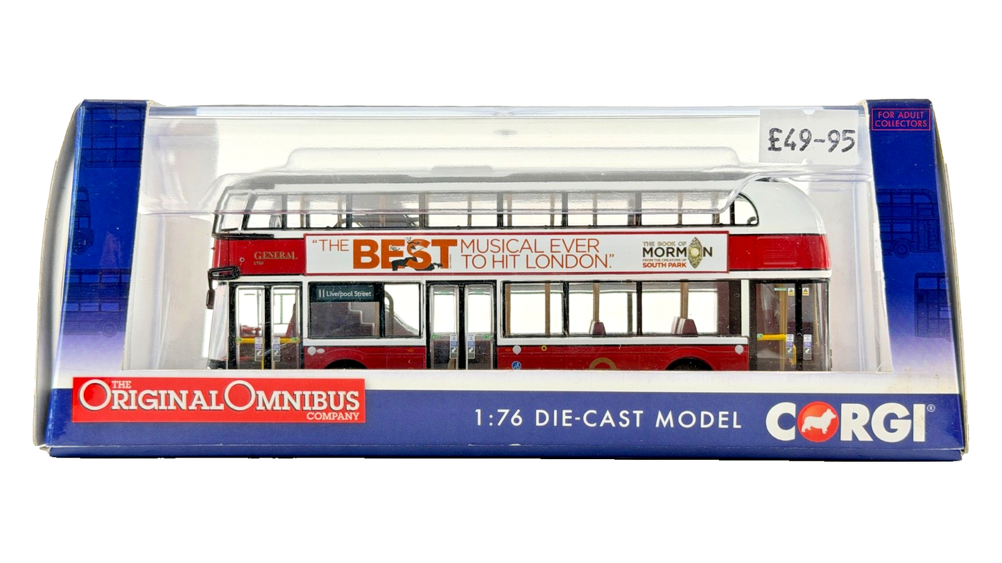 CORGI OOC 1/76 SCALE - OM46616A - NEW ROUTEMASTER GO AHEAD LONDON MORMON - BOXED