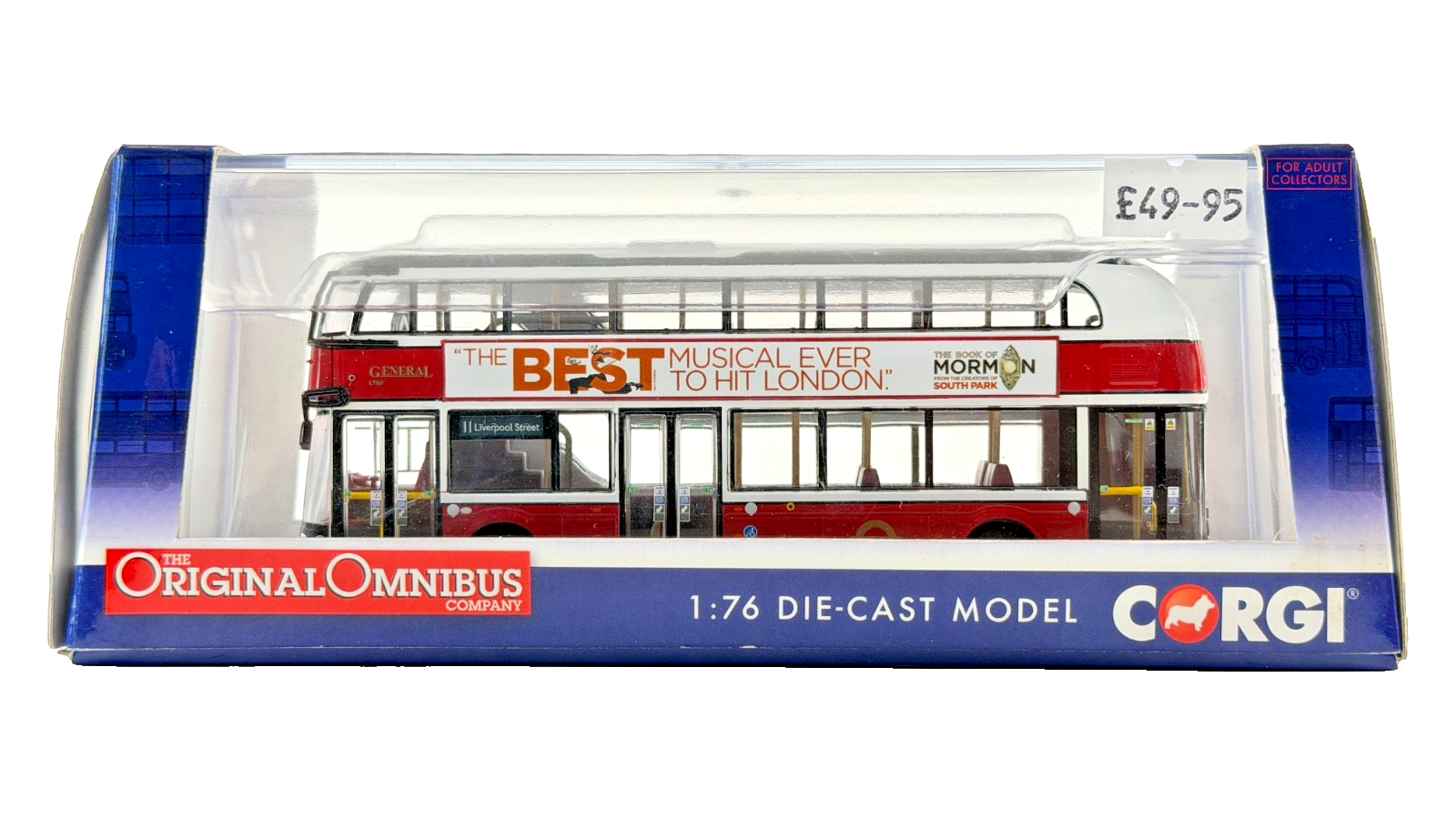 CORGI OOC 1/76 SCALE - OM46616A - NEW ROUTEMASTER GO AHEAD LONDON MORMON - BOXED