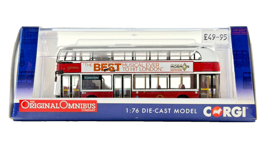CORGI OOC 1/76 SCALE - OM46616A - NEW ROUTEMASTER GO AHEAD LONDON MORMON - BOXED