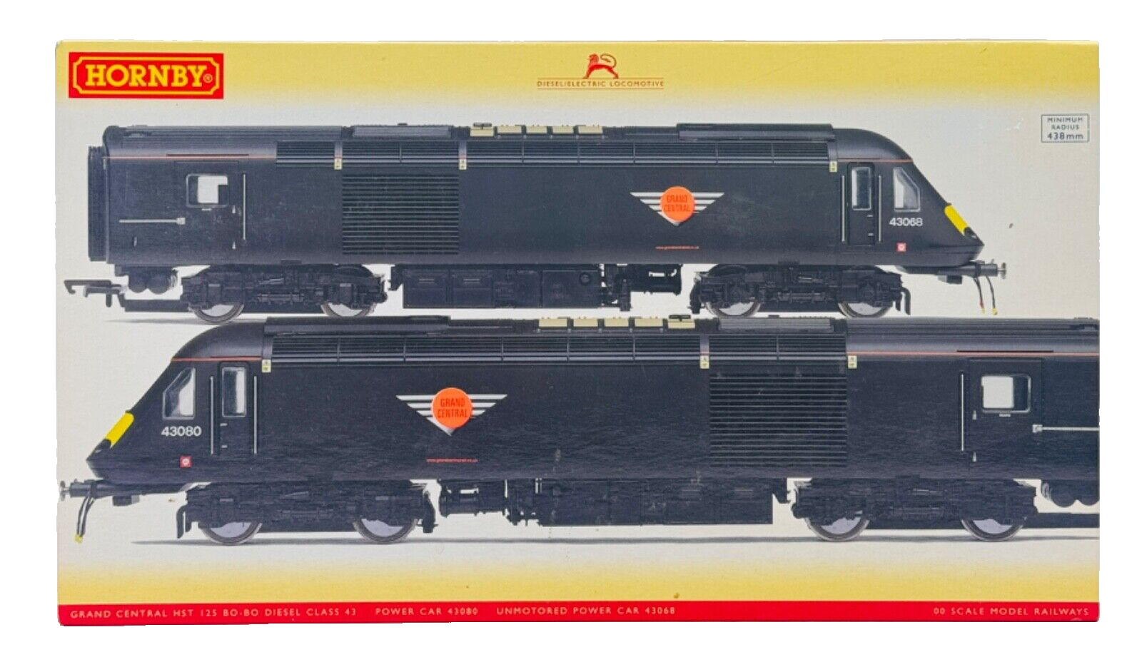 HORNBY 00 GAUGE - R2705 - CLASS 43 HST TWIN GRAND CENTRAL TRAINS - DCC FITTED