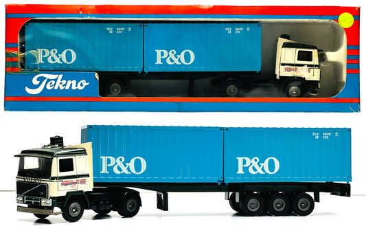 EARLY TEKNO 1/50 - VOLVO F12 OVERBEEK ROTTERDAM HOLLAND 'P&O' CONTAINER LORRY