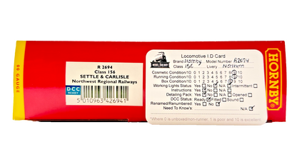 HORNBY OO GAUGE - R2694 - CLASS 156 TWO CAR DMU NORTHERN SETTLE & CARLISLE BOXED