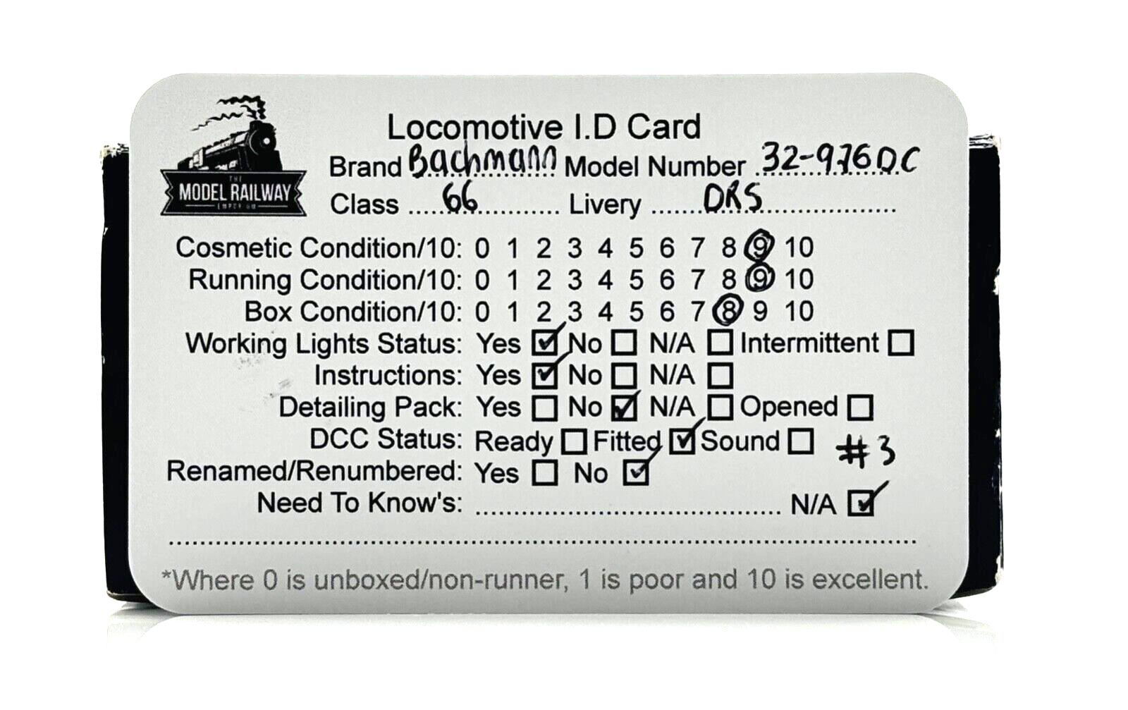 BACHMANN 00 GAUGE - 32-976DC - CLASS 66 DIESEL 66412 DIRECT RAIL SERVICES DRS